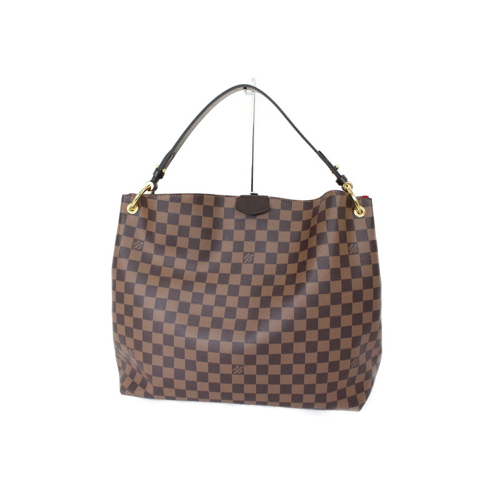LOUIS VITTON Graceful Damier Ebene Brown Beige Tan Canvas Diaper Bag Handbag